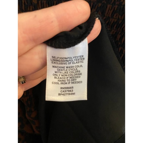 BP. Nordstrom shirred ruffled mini leopard square neck cute summer dress 0044 - Picture 5 of 9